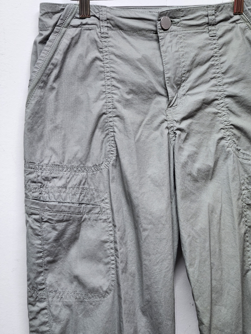Democracy Utility Pants Womens 10 Green Convertible Cargo Flex Waist Gorpcore - Picture 8 of 12
